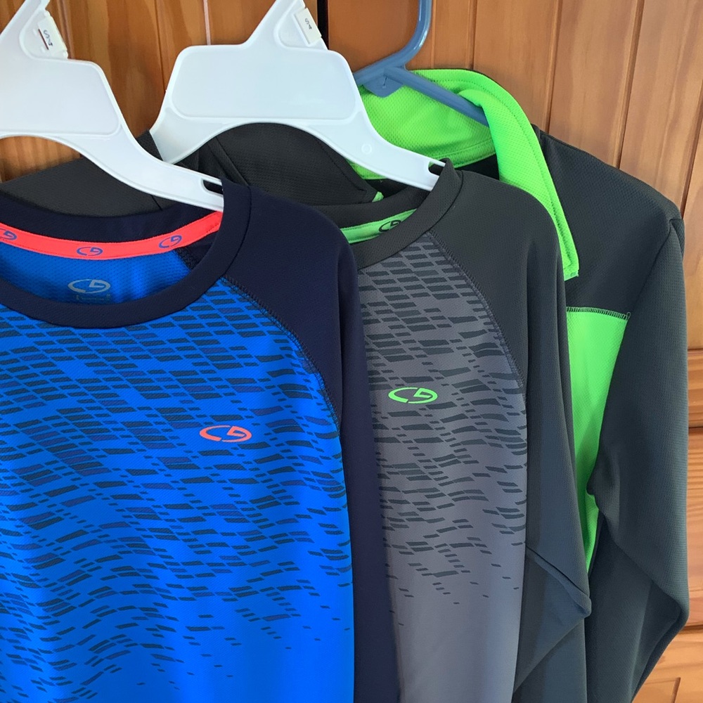 3 Champion boys long sleeve shirts. Size L (12-14)